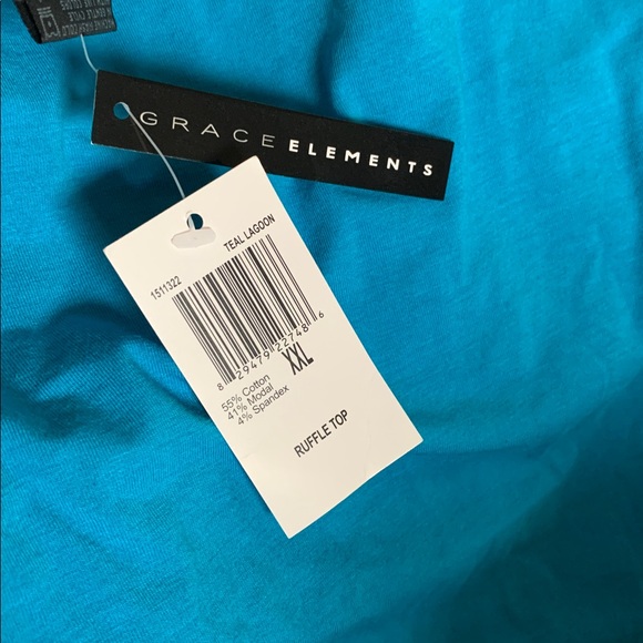 Blue Ruffled Women's Top - Picture 3 of 3